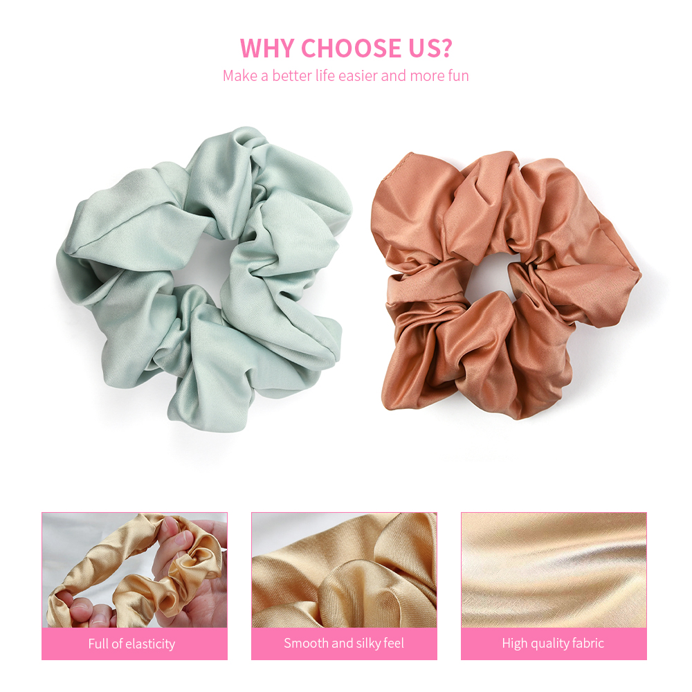 Banda elástica para el cabello Accesorios para el cabello de tela grande Scrunchies