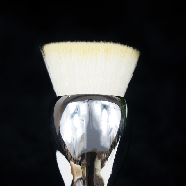 Kit de cepillo cosmético de color plateado, seleccione cepillo personalizado