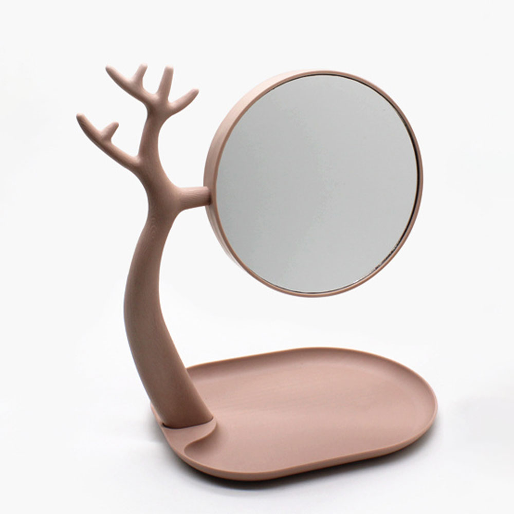 Espejo de mesa de plástico Levántate Espejo cosmético multifuncional